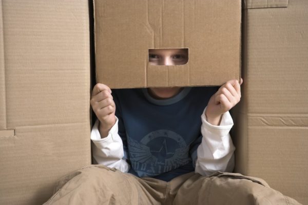 kutija dete igra porodica deca