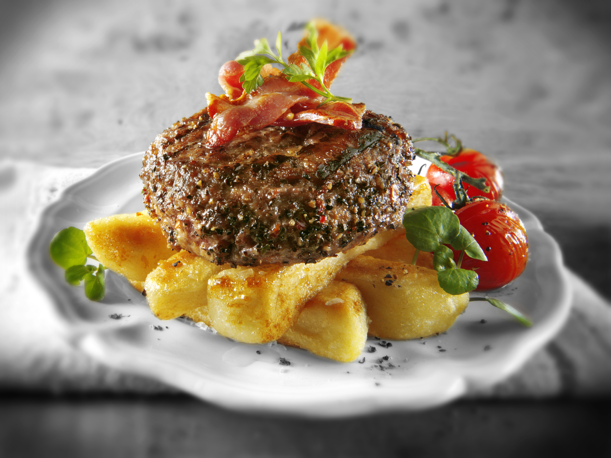 Burger, pomfrit, hrana