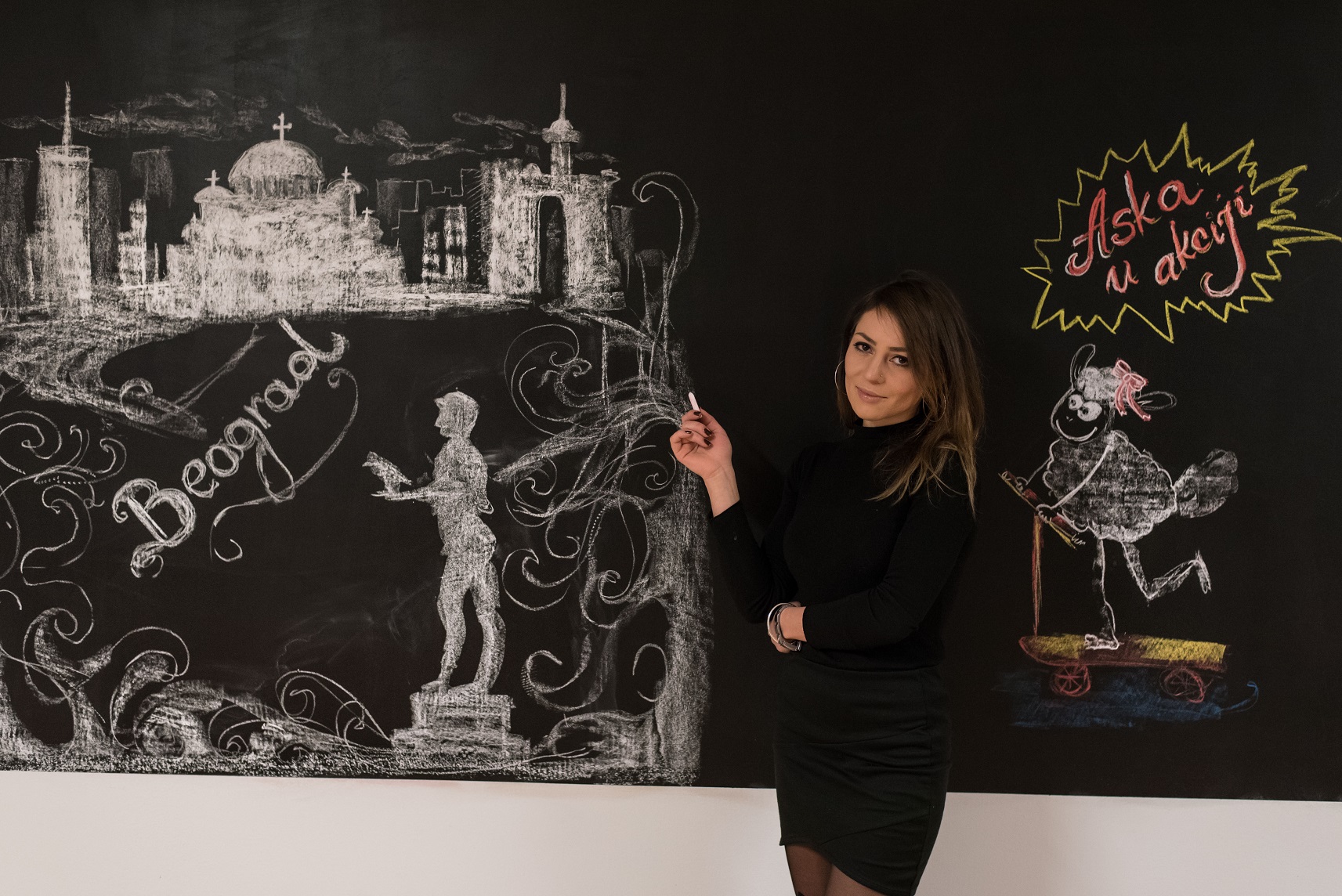 Milena Petkovic, oslikavanje table