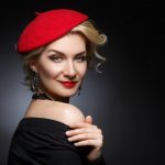 moda, žena, beretka