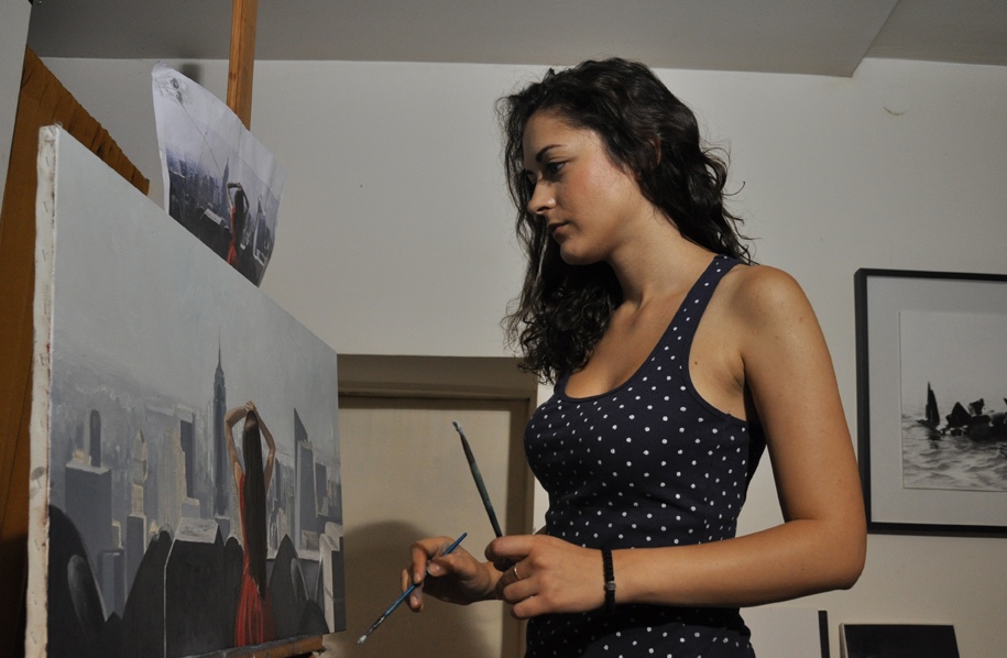 jelena perucica, slikanje