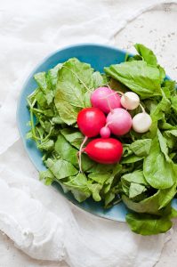 salata, rotkvice, povrće, rukola,spanac