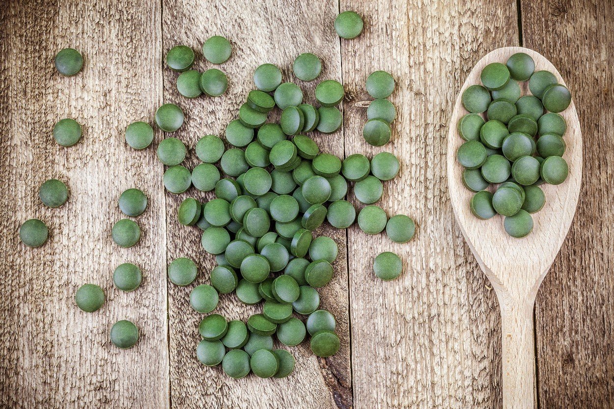 spirulina, zdrava hrana, prah od spiruline
