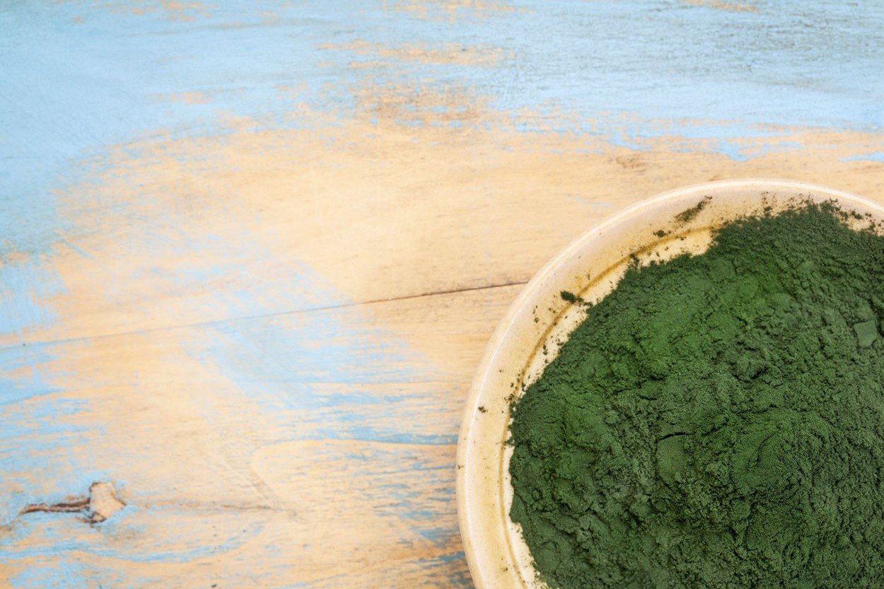 spirulina, zdrava hrana, prah od spiruline